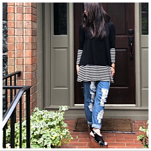 ✨LAST ONE✨block side pocket striped swing tunic - Picture 8 of 8